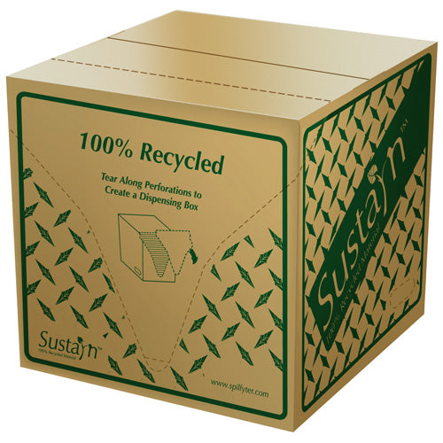 Spilfyter Sustayn™ Recycled Univeral Sorbent Pad Box of 100 (Pack of 1) HT41922