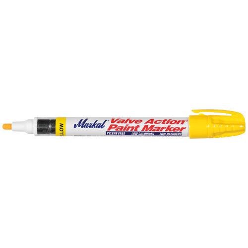MarkalÂ® Valve ActionÂ® Permanent Paint Marker Yellow (Pack of 1) HT42236