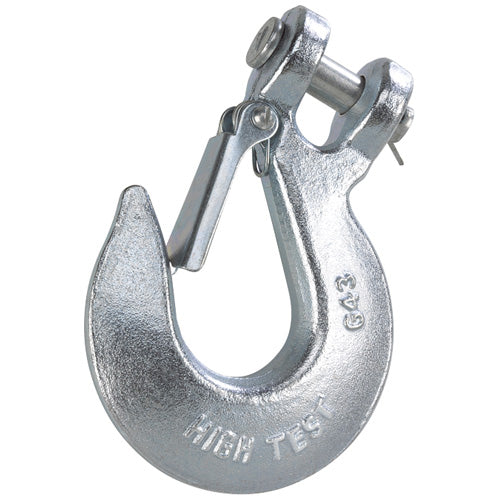 Grade 43 Clevis Slip Hook with Latch, 1/4", 2,600 lb WLL (Pack of 1) HT40301
