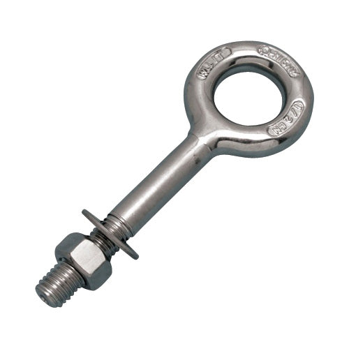 Eye Bolt with Nut, Stainless Steel, 3/8"-16, 1,200 lb WLL (Pack of 1) HT40402