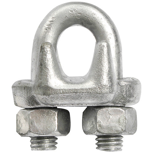 Chicago Hardware Wire Rope Clip, Forged, Galvanized, 1/8" (Pack of 5) HT40918